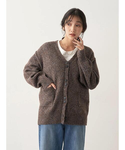 CRAFT STANDARD BOUTIQUE（クラフトスタンダードブティック）の「メランジ多ボタンカーディガン（カーディガン/ボレロ・レディース・ベージュ/グリーン/ブラウン・FREE）」の13枚目の写真