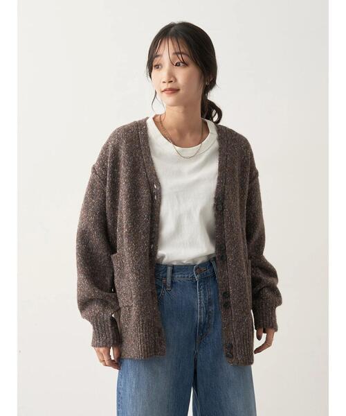 CRAFT STANDARD BOUTIQUE（クラフトスタンダードブティック）の「メランジ多ボタンカーディガン（カーディガン/ボレロ・レディース・ベージュ/グリーン/ブラウン・FREE）」の14枚目の写真