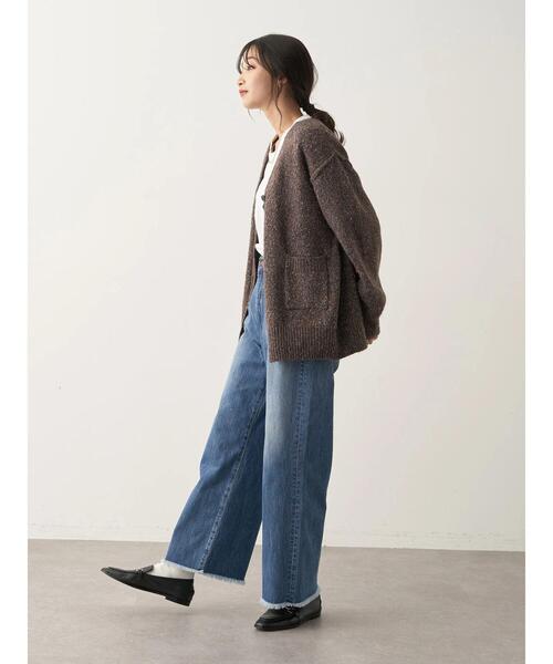 CRAFT STANDARD BOUTIQUE（クラフトスタンダードブティック）の「メランジ多ボタンカーディガン（カーディガン/ボレロ・レディース・ベージュ/グリーン/ブラウン・FREE）」の16枚目の写真