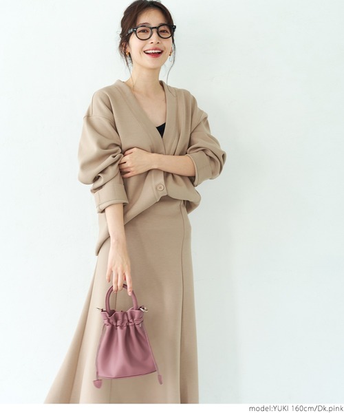 coca（coca）（コカ）の「巾着合皮BAG（ショルダーバッグ・レディース・ダークグリーン/ピンク系その他/ブラック・ONE SIZE）」の14枚目の写真