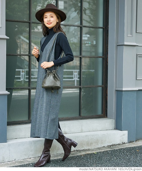 coca（coca）（コカ）の「巾着合皮BAG（ショルダーバッグ・レディース・ダークグリーン/ピンク系その他/ブラック・ONE SIZE）」の11枚目の写真