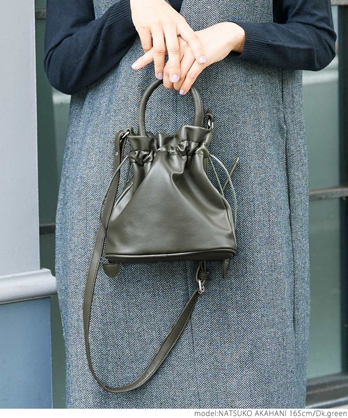 セール】巾着合皮BAG（ショルダーバッグ）｜coca（coca）（コカ