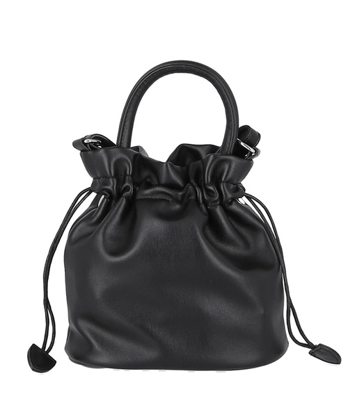 coca（coca）（コカ）の「巾着合皮BAG（ショルダーバッグ・レディース・ダークグリーン/ピンク系その他/ブラック・ONE SIZE）」の19枚目の写真