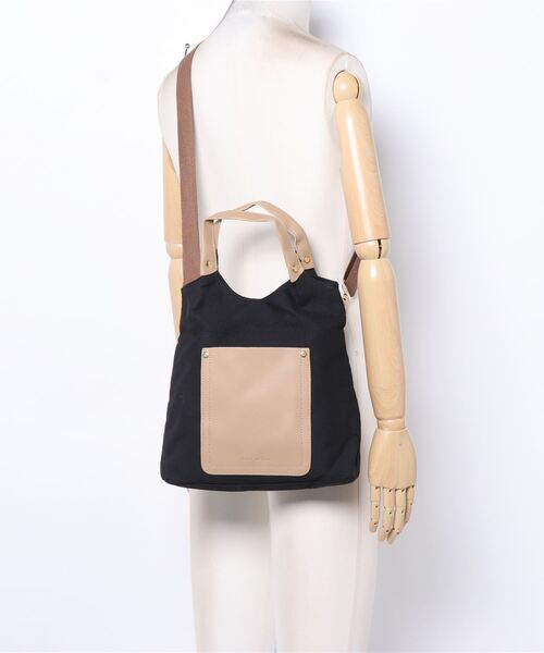 STYLEBLOCK(スタイルブロック)の「バイカラー2WAYデザインショルダーバッグ(ショルダーバッグ・レディース・ホワイト/イエロー/グリーン/ブラック・FREE)」の12枚目の写真