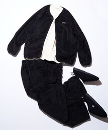FREAK'S STORE | WEB限定 リラックスフィット フリースセットアップ/ノーカラージャケット×イージーパンツ/カーディガン(ノーカラージャケット)