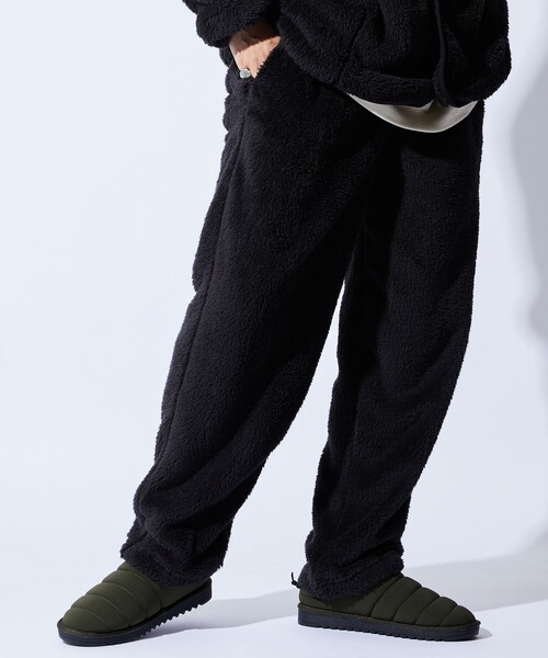 FREAK'S STORE（フリークスストア）の「WEB限定 リラックスフィット フリースセットアップ/ノーカラージャケット×イージーパンツ/カーディガン（ノーカラージャケット・メンズ・ブラック/ベージュ/オリーブ・SMALL/MEDIUM/LARGE）」の18枚目の写真