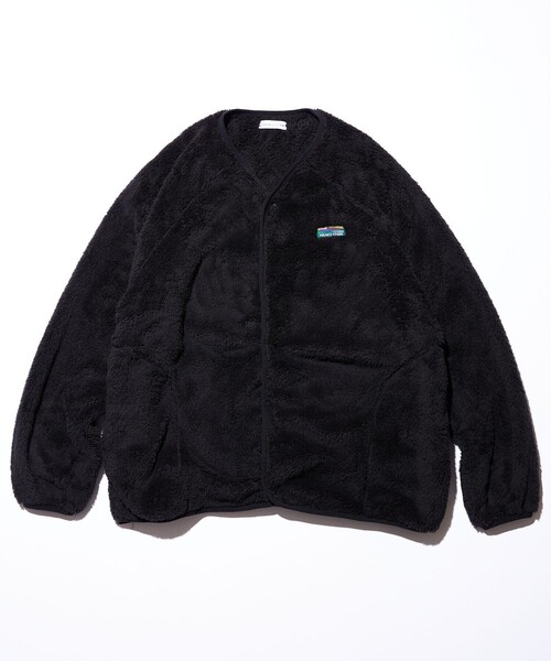 FREAK'S STORE（フリークスストア）の「WEB限定 リラックスフィット フリースセットアップ/ノーカラージャケット×イージーパンツ/カーディガン（ノーカラージャケット・メンズ・ブラック/ベージュ/オリーブ・SMALL/MEDIUM/LARGE）」の8枚目の写真