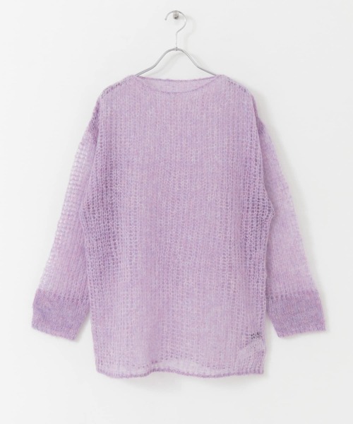 URBAN RESEARCH（アーバンリサーチ）の「シアーモヘヤニットプルオーバー（ニット/セーター・レディース・ブラック/パープル/グリーン・FREE）」の4枚目の写真