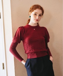 idem | 【ZOZOTOWN限定】puff sleeve long lib knit/パフスリーブロングリブ袖ニット(ニット/セーター)