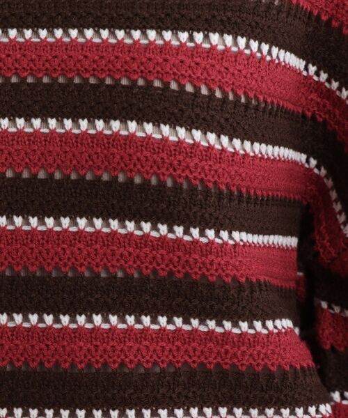 Cutie Blonde（キューティーブロンド）の「◆透かし編みマルチボーダーニットプルオーバー（ニット/セーター・レディース・ブラウン系3/ブラック系2/オレンジ系その他4・00）」の18枚目の写真