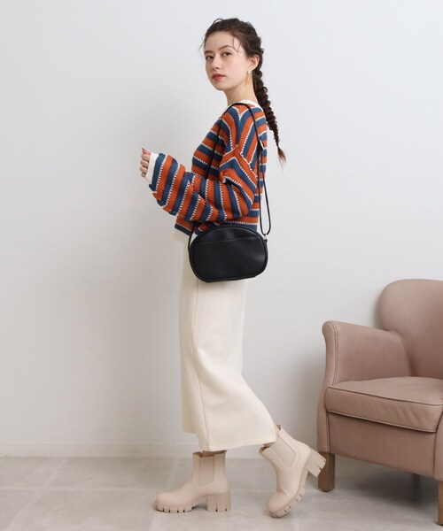 Cutie Blonde（キューティーブロンド）の「◆透かし編みマルチボーダーニットプルオーバー（ニット/セーター・レディース・ブラウン系3/ブラック系2/オレンジ系その他4・00）」の13枚目の写真