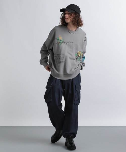 HARE（ハレ）の「デニムワイドカーゴパンツ(HARE)（デニムパンツ