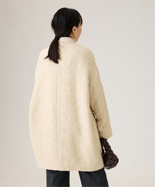 journal standard L'essage（ジャーナルスタンダードレサージュ）の「コクーンミドルコート2（ノーカラーコート・レディース・モスグリーン/アイボリー/ブラック・FREE）」の6枚目の写真