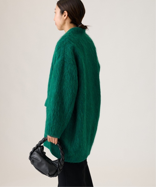 journal standard L'essage（ジャーナルスタンダードレサージュ）の「コクーンミドルコート2（ノーカラーコート・レディース・モスグリーン/アイボリー/ブラック・FREE）」の7枚目の写真