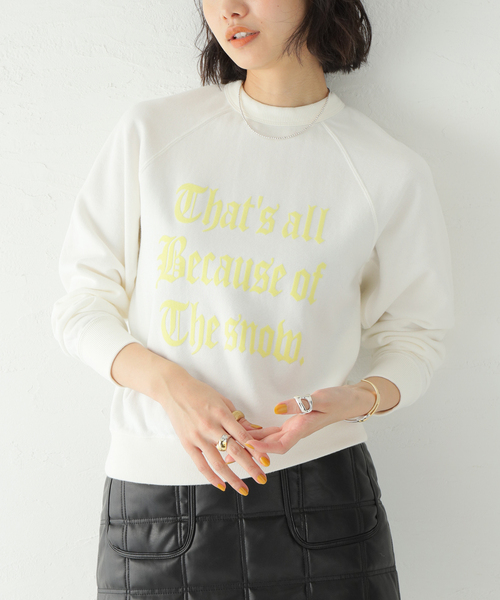SLOBE citron.(スローブシトロン)の「SLOBE citron.Petit SWEAT(スウェット・レディース・ホワイト/グリーン/ピンク・FREE)」の2枚目の写真