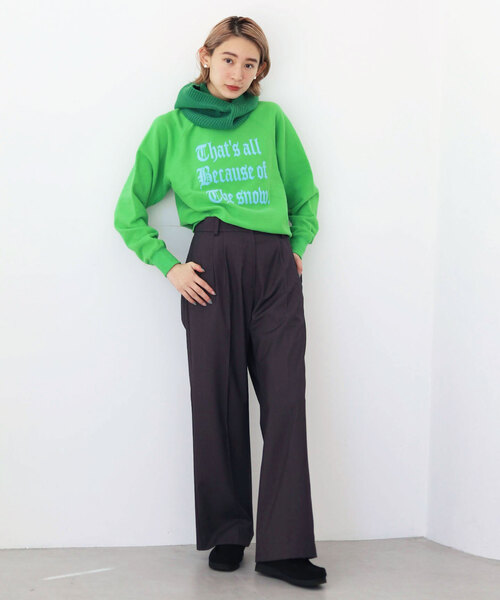 SLOBE citron.(スローブシトロン)の「SLOBE citron.Petit SWEAT(スウェット・レディース・ホワイト/グリーン/ピンク・FREE)」の4枚目の写真
