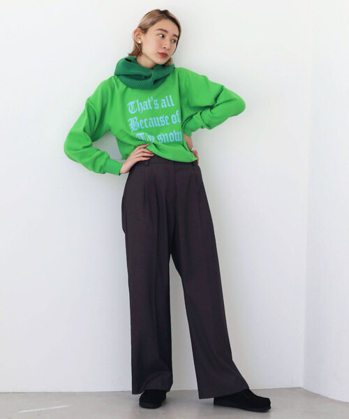 SLOBE citron.(スローブシトロン)の「SLOBE citron.Petit SWEAT(スウェット・レディース・ホワイト/グリーン/ピンク・FREE)」の5枚目の写真