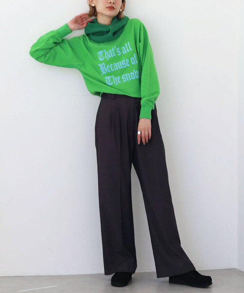 SLOBE citron.(スローブシトロン)の「SLOBE citron.Petit SWEAT(スウェット・レディース・ホワイト/グリーン/ピンク・FREE)」の7枚目の写真