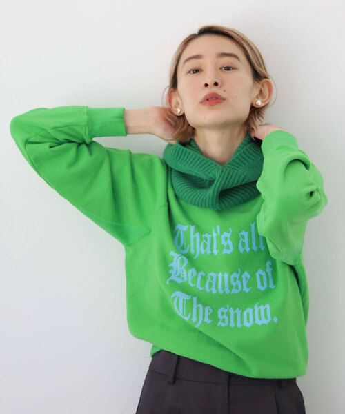 SLOBE citron.(スローブシトロン)の「SLOBE citron.Petit SWEAT(スウェット・レディース・ホワイト/グリーン/ピンク・FREE)」の9枚目の写真
