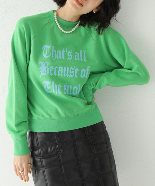 SLOBE citron.(スローブシトロン)の「SLOBE citron.Petit SWEAT(スウェット・レディース・ホワイト/グリーン/ピンク・FREE)」の11枚目の写真