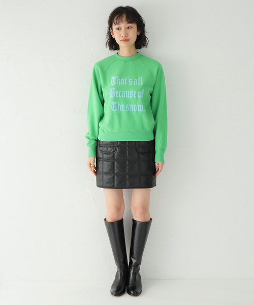 SLOBE citron.(スローブシトロン)の「SLOBE citron.Petit SWEAT(スウェット・レディース・ホワイト/グリーン/ピンク・FREE)」の12枚目の写真