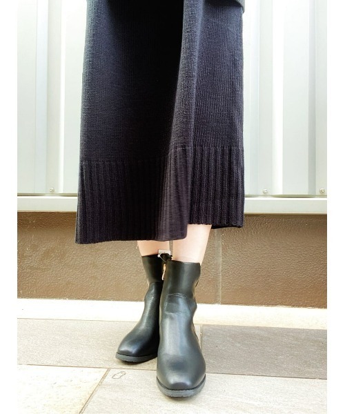 ORiental TRaffic（オリエンタルトラフィック）の「【ORiental TRaffic】チャンキーヒールミドルブーツ（ブーツ・レディース・ホワイト/ベージュ/ブラック・M/L/XL/S）」の8枚目の写真