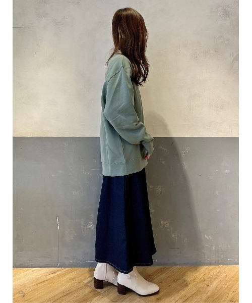 ORiental TRaffic（オリエンタルトラフィック）の「【ORiental TRaffic】チャンキーヒールミドルブーツ（ブーツ・レディース・ホワイト/ベージュ/ブラック・M/L/XL/S）」の17枚目の写真