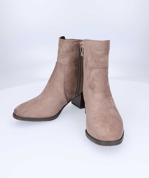 ORiental TRaffic（オリエンタルトラフィック）の「【ORiental TRaffic】チャンキーヒールミドルブーツ（ブーツ・レディース・ホワイト/ベージュ/ブラック・M/L/XL/S）」の13枚目の写真