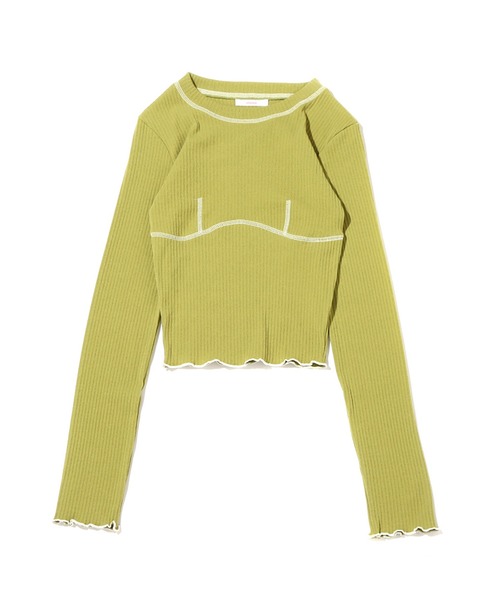 atmos pink（アトモスピンク）の「atmos pink ロックステッチトップス / アトモスピンク ロックステッチトップス（その他トップス・レディース・イエロー/ピンク/ブラック・FREE）」の3枚目の写真