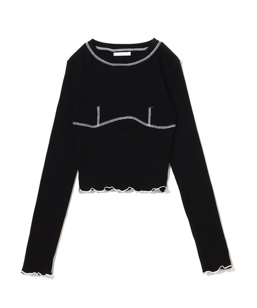 atmos pink（アトモスピンク）の「atmos pink ロックステッチトップス / アトモスピンク ロックステッチトップス（その他トップス・レディース・イエロー/ピンク/ブラック・FREE）」の2枚目の写真