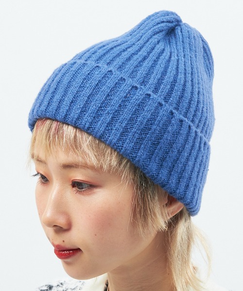 Alite cloth（アリーテクロス）の「カラー展開最大級！ベーシックリブニット帽（ニットキャップ/ビーニー・レディース・オレンジ/ベージュ/オフホワイト/ネイビー/パープル/チャコールグレー/ブラック/ライトブルー/イエロー/オリーブ/グレー/ライトパープル・F）」の9枚目の写真