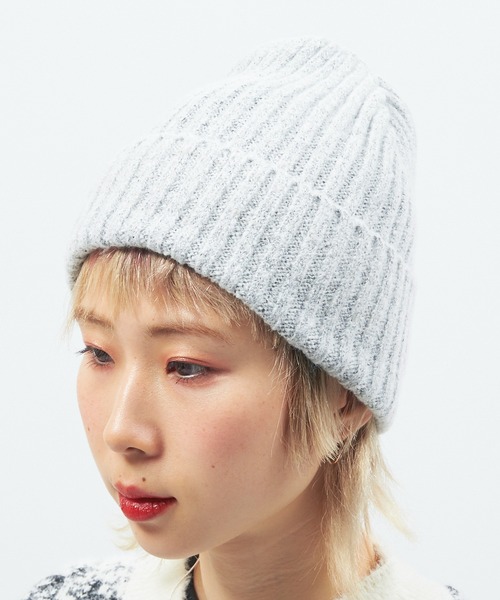 Alite cloth（アリーテクロス）の「カラー展開最大級！ベーシックリブニット帽（ニットキャップ/ビーニー・レディース・オレンジ/ベージュ/オフホワイト/ネイビー/パープル/チャコールグレー/ブラック/ライトブルー/イエロー/オリーブ/グレー/ライトパープル・F）」の5枚目の写真