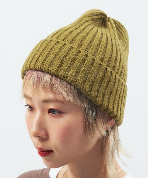 Alite cloth（アリーテクロス）の「カラー展開最大級！ベーシックリブニット帽（ニットキャップ/ビーニー・レディース・オレンジ/ベージュ/オフホワイト/ネイビー/パープル/チャコールグレー/ブラック/ライトブルー/イエロー/オリーブ/グレー/ライトパープル・F）」の7枚目の写真
