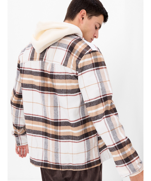 GAP（ギャップ）の「ウールライク プレイドシャツ（シャツ/ブラウス・メンズ・ブラウン/ブラック・M/XL/L/S/XS）」の4枚目の写真