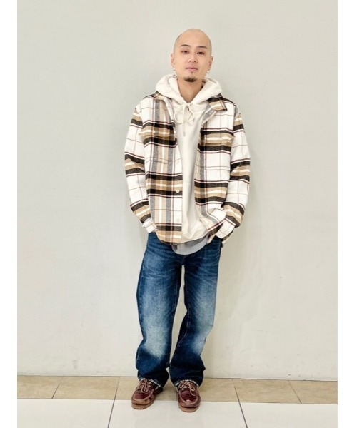 GAP（ギャップ）の「ウールライク プレイドシャツ（シャツ/ブラウス・メンズ・ブラウン/ブラック・M/XL/L/S/XS）」の12枚目の写真
