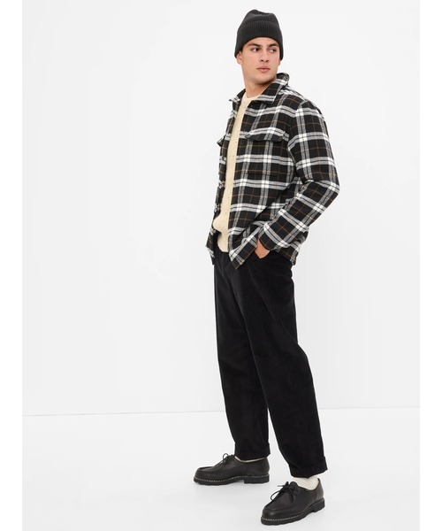 GAP（ギャップ）の「ウールライク プレイドシャツ（シャツ/ブラウス・メンズ・ブラウン/ブラック・M/XL/L/S/XS）」の8枚目の写真