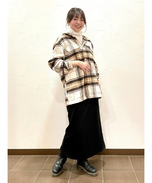 GAP（ギャップ）の「ウールライク プレイドシャツ（シャツ/ブラウス・メンズ・ブラウン/ブラック・M/XL/L/S/XS）」の14枚目の写真