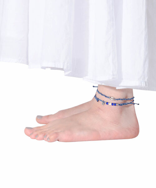 wakami(ワカミ)の「wakami × bPr BEAMS / 別注 アンクレット 2本セット 2023(アンクレット・メンズ・ナチュラル/オレンジ/インディゴブルー/マルチ/レッド/オリーブ/ブラック・ONE SIZE)」の4枚目の写真