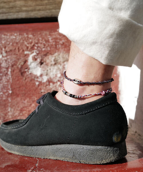 wakami(ワカミ)の「wakami × bPr BEAMS / 別注 アンクレット 2本セット 2023(アンクレット・メンズ・ナチュラル/オレンジ/インディゴブルー/マルチ/レッド/オリーブ/ブラック・ONE SIZE)」の8枚目の写真