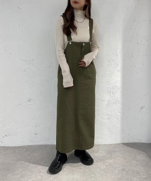 apres jour mignon(アプレジュールミニョン)の「サス付きナロースカート【ZOZOTOWN限定アイテム】(スカート・レディース・カーキ/ブラック・X-LARGE/SMALL/MEDIUM)」の19枚目の写真