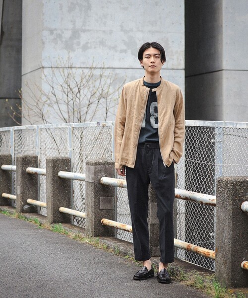 BEAMS（ビームス）の「BEAMS / リネン ライダース ジャケット（ライダースジャケット・メンズ・ブラック/ベージュ・M/XL/S/L）」の12枚目の写真