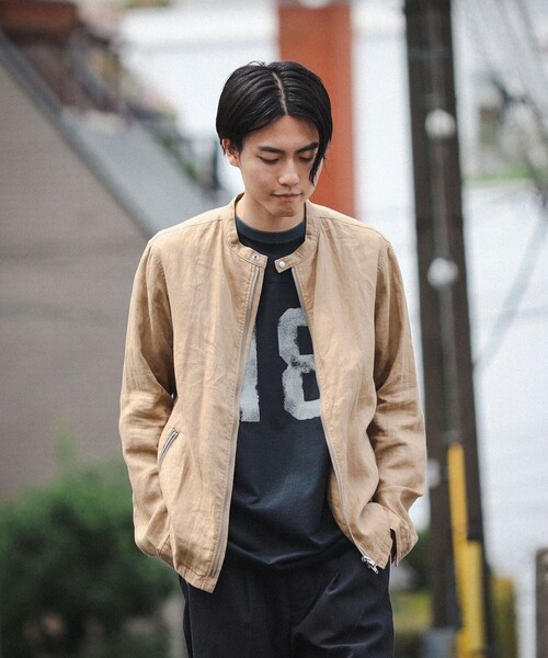 BEAMS（ビームス）の「BEAMS / リネン ライダース ジャケット（ライダースジャケット・メンズ・ブラック/ベージュ・M/XL/S/L）」の11枚目の写真