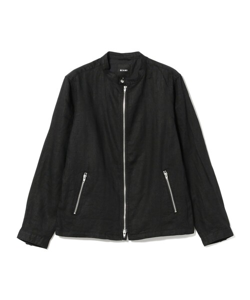 BEAMS（ビームス）の「BEAMS / リネン ライダース ジャケット（ライダースジャケット・メンズ・ブラック/ベージュ・M/XL/S/L）」の8枚目の写真