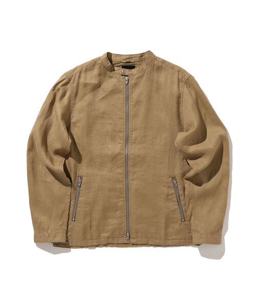 BEAMS（ビームス）の「BEAMS / リネン ライダース ジャケット（ライダースジャケット・メンズ・ブラック/ベージュ・M/XL/S/L）」の16枚目の写真
