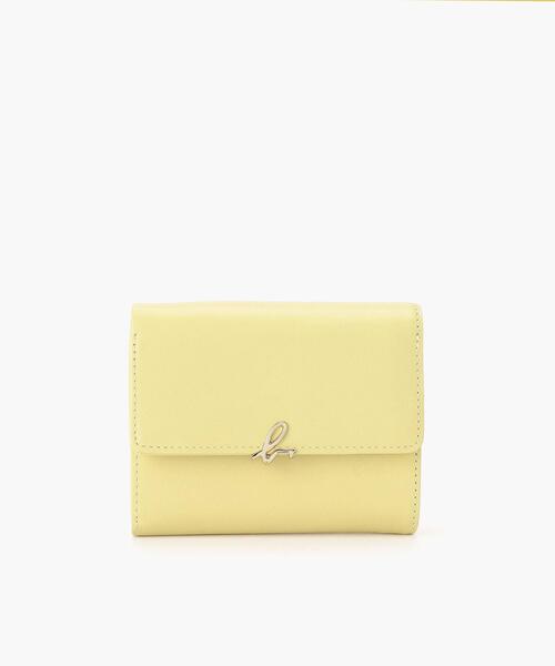 agnes b. アニエスベー 三つ折り財布/コンパクトウォレット  レザー    イエロー レディース / 240001185294 agnes b(アニエスベー) 3つ折り財布 - ダークイエロー レザー