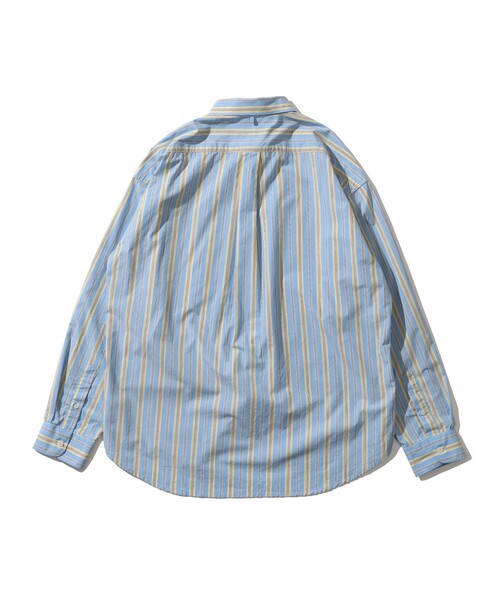 B:MING by BEAMS（ビーミングバイビームス）の「B:MING by BEAMS / マルチストライプ ボタンダウン シャツ（シャツ/ブラウス・メンズ・オフホワイト/ベージュ/ブルー・LARGE/SMALL/X-LARGE/MEDIUM）」の4枚目の写真