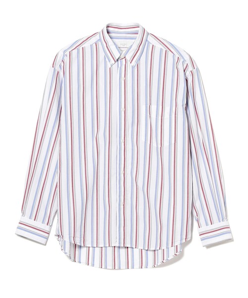 B:MING by BEAMS（ビーミングバイビームス）の「B:MING by BEAMS / マルチストライプ ボタンダウン シャツ（シャツ/ブラウス・メンズ・オフホワイト/ベージュ/ブルー・LARGE/SMALL/X-LARGE/MEDIUM）」の17枚目の写真