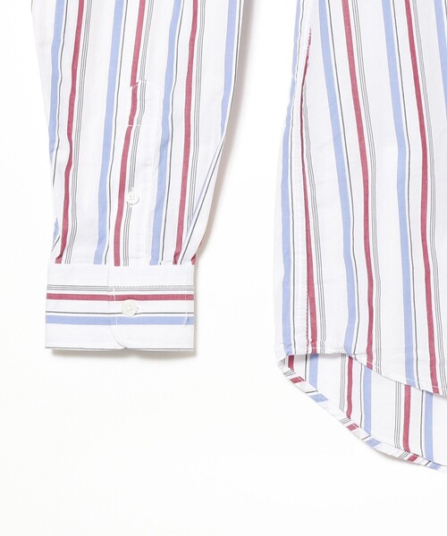 B:MING by BEAMS（ビーミングバイビームス）の「B:MING by BEAMS / マルチストライプ ボタンダウン シャツ（シャツ/ブラウス・メンズ・オフホワイト/ベージュ/ブルー・LARGE/SMALL/X-LARGE/MEDIUM）」の19枚目の写真