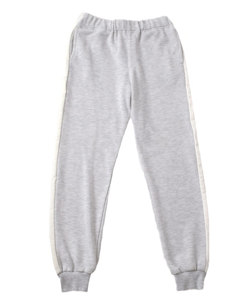 GLAZOS（グラソス）の「[スリムテーパード]裏毛・サイドライントラックパンツ（その他パンツ・キッズ・オートミール/ブラック/グレー・160cm/170cm/150cm/140cm）」の4枚目の写真