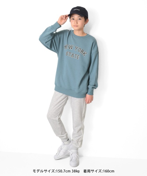 GLAZOS（グラソス）の「[スリムテーパード]裏毛・サイドライントラックパンツ（その他パンツ・キッズ・オートミール/ブラック/グレー・160cm/170cm/150cm/140cm）」の10枚目の写真